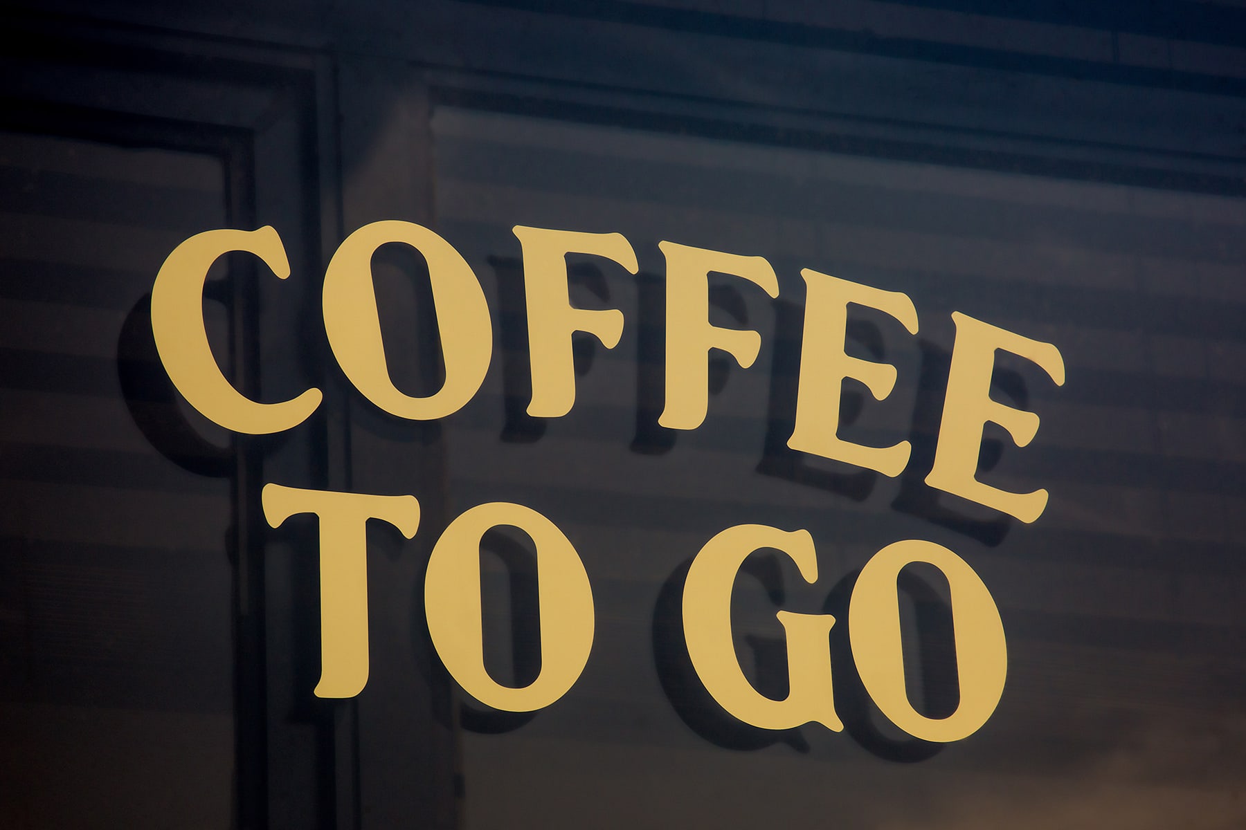 Coffee To Go Window Sign